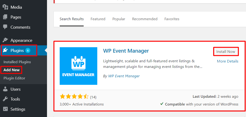Event Management WordPress Plugin