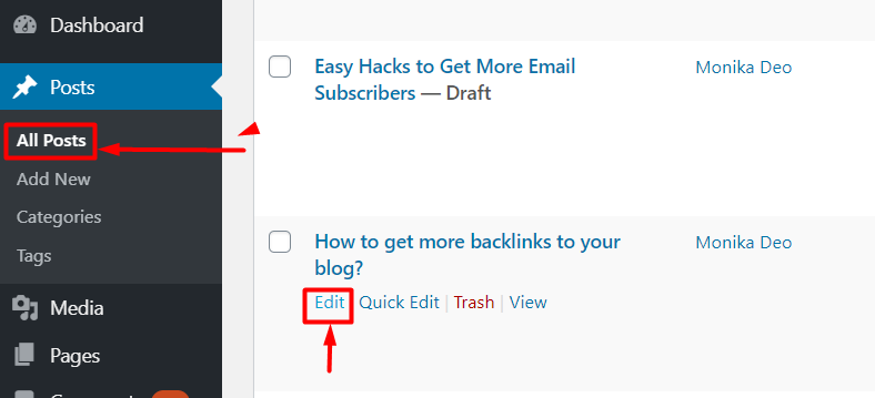 change the post published date in WordPress