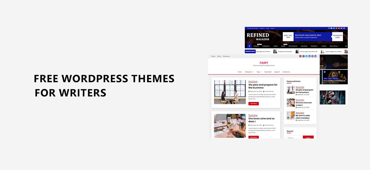 10+ Free WordPress Theme For Writers and Bloggers