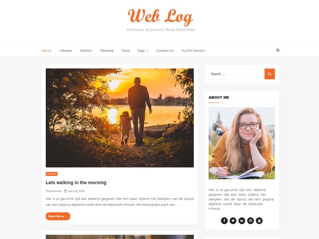 Web Log Blog Theme