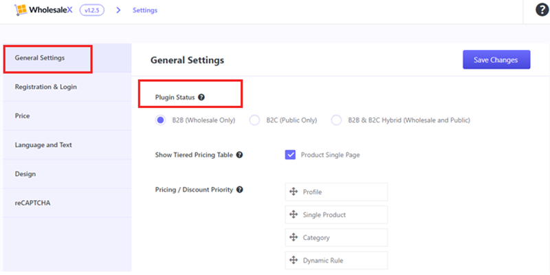 go to general setting and plugin status