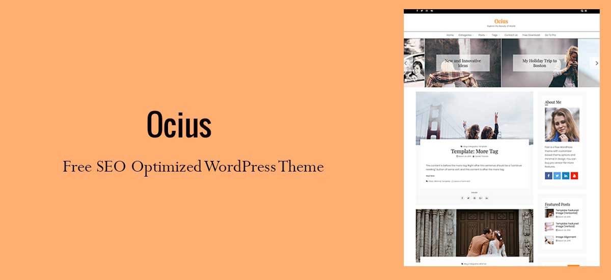 Ocius – Free Search Engine Optimized WordPress Theme