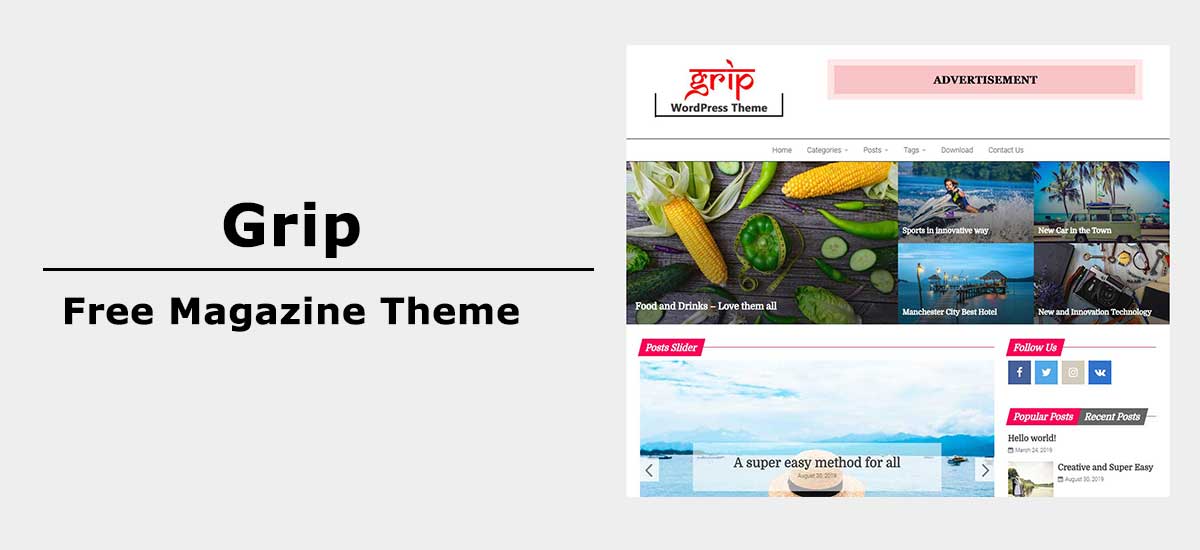 Introducing Grip – Free WordPress Magazine Theme for 2022