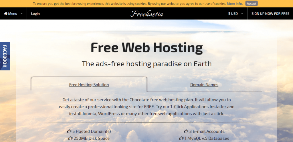 freehostia free WordPress Hosting