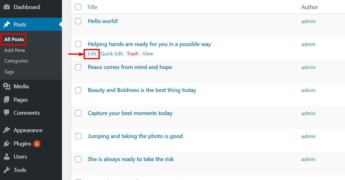 How to delete post in WordPress from Admin dashboard 2025?