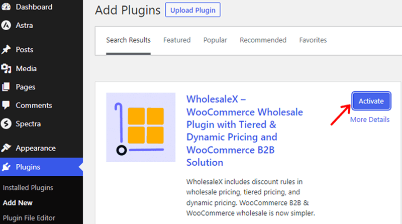 activate wholesalex free version
