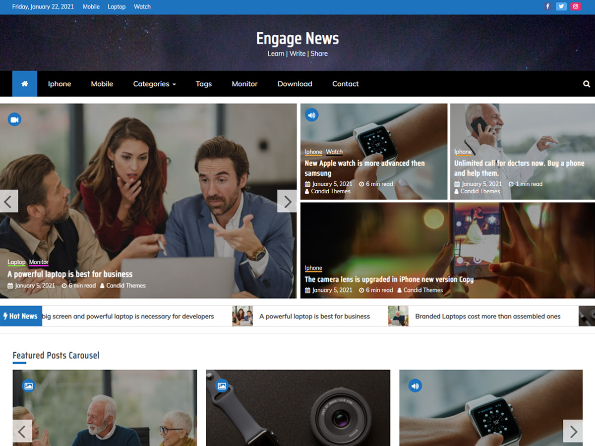 Engage News Magazine Theme