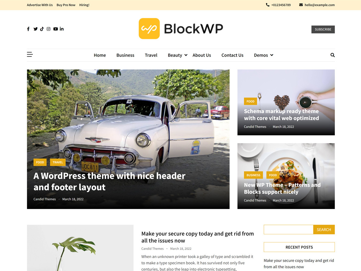 BlockWP Pro Default Demo